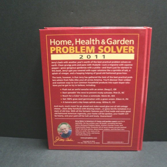 Home, Health and Garden Problem Solver 2011 Hardcover Book by Jerry Baker - Picture 2 of 3